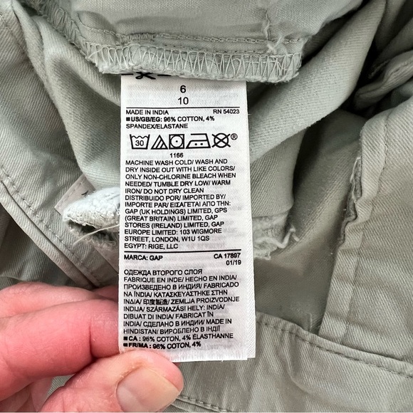 GAP Mint Green Modern Skinny Ankle Khaki Pants Size 6 - Picture 6 of 10